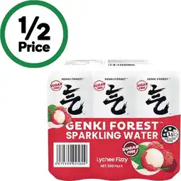 Woolworths Genki Forest Sparkling Water 6 x 330ml offer