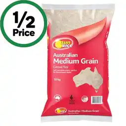 Woolworths SunRice Medium Grain White Rice 10 kg offer