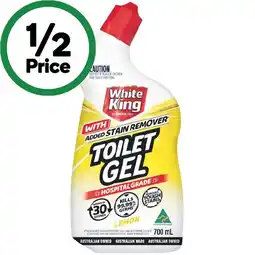 Woolworths White King Stain Remover Toilet Gel 700ml offer