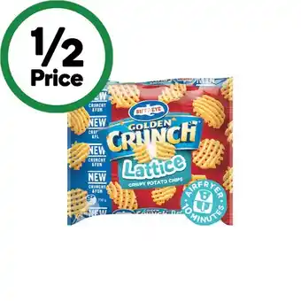 Woolworths Birds Eye Golden Crunch Sidewinders or Lattice Potato Chips 750g – From the Freezer offer