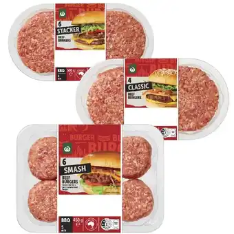 Woolworths Woolworths Australian Beef Burger Classic, Smash or Stacker Varieties 400-500g offer