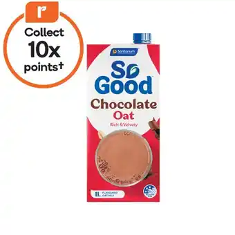 Woolworths So Good Chocolate Oat Milk 1 Litre offer