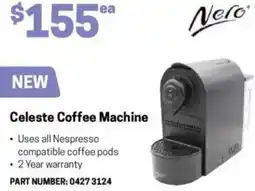 Blackwoods Celeste Coffee Machine offer