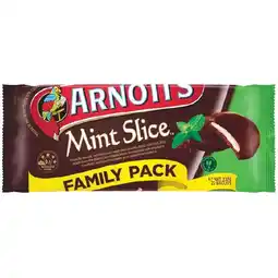 Woolworths Arnott’s Mint Slice Chocolate Biscuits Family Pack 365g offer