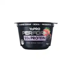 Woolworths YoPRO Perform High Protein Yoghurt Pot 175g – From the Fridge offer