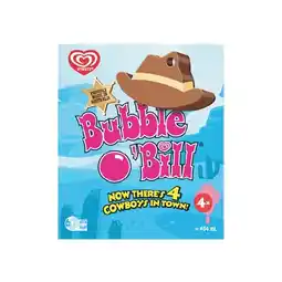 Woolworths Streets Bubble O’Bill 404ml Pk 4 offer