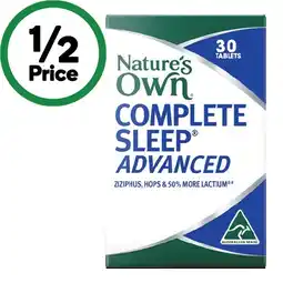 Woolworths Nature’s Own Complete Sleep Advanced Tablets Pk 30‡ offer