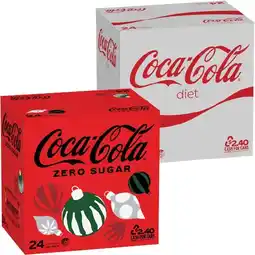 Woolworths Coca-Cola Classic, Zero Sugar or Diet Soft Drink Varieties 24 x 375ml offer