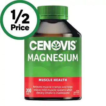 Woolworths Cenovis Magnesium Muscle Health Tablets Pk 200‡ offer