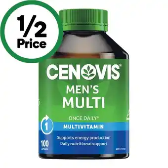 Woolworths Cenovis Once Daily Men’s Multivitamin offer