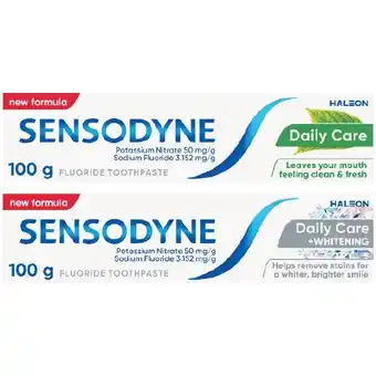 Woolworths Sensodyne Daily Care Fluoride Toothpaste 100g‡ offer