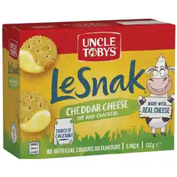 Woolworths Uncle Tobys Le Snak 132g Pk 6 offer