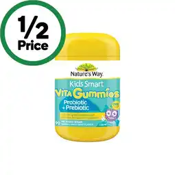 Woolworths Nature’s Way Kids Smart Vita Gummies Prebiotic & Probiotic Pk 90‡ offer