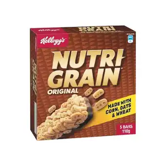 Woolworths Kellogg’s Nutri-Grain Bars 110g Pk 5 offer