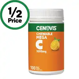 Woolworths Cenovis Mega C 1000mg Chewable Tablets Pk 100 offer