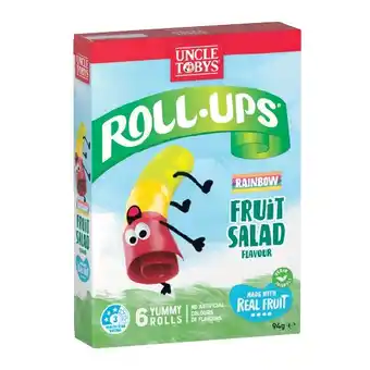 Woolworths Uncle Tobys Roll-Ups 94g Pk 6 offer