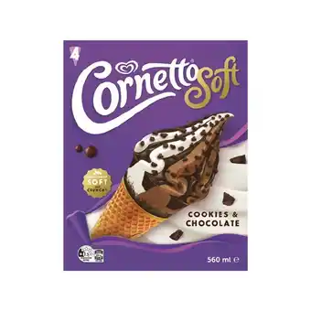 Woolworths Streets Cornetto Soft 560ml Pk 4 offer