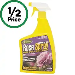 Woolworths Brunnings Rose Spray or Bug & Fungus Kill Ready To Use 1 Litre offer