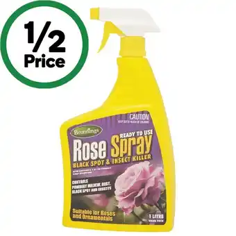 Woolworths Brunnings Rose Spray or Bug & Fungus Kill Ready To Use 1 Litre offer