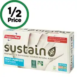 Woolworths Hygiene Plus Compostable Disposable Gloves Pk 100 offer