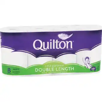 Woolworths Quilton Double Length Toilet Tissue 3 Ply Pk 8 offer