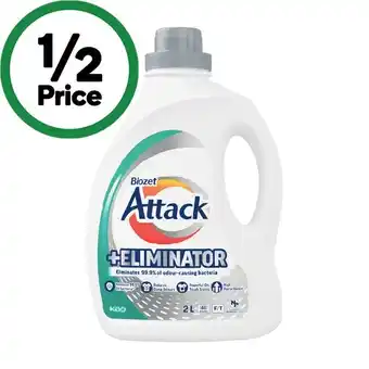 Woolworths Biozet Attack Plus Laundry Liquid 2 Litre or Powder 2 kg offer