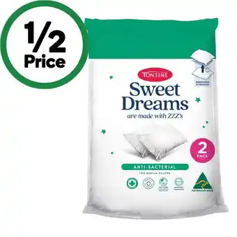 Woolworths Tontine Sweet Dreams Anti Bacterial Pillow offer