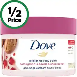 Woolworths Dove Exfoliating Body Polish 298ml offer