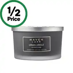 Woolworths Haven Luxe Urban Jungle Soy Blend Candle offer