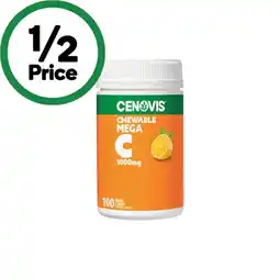 Woolworths Cenovis Mega C 1000mg Chewable Tablets Pk 100 offer