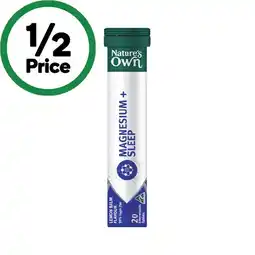 Woolworths Nature's Own Magnesium+ Sleep Effervescent Pk 20 offer