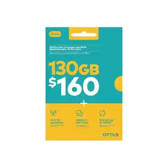 Woolworths Optus $160 Prepaid SIM Starter Kit† offer