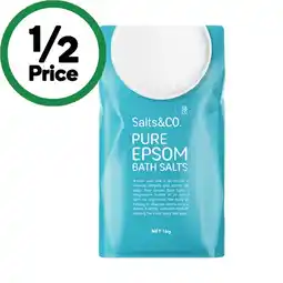 Woolworths Salts & Co. Pure Epsom Bath Salts 1 kg offer