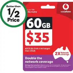 Woolworths Vodafone $35 Starter Pack offer