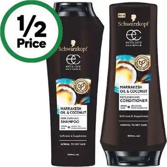 Woolworths Schwarzkopf Extra Care Shampoo or Conditioner 400ml offer