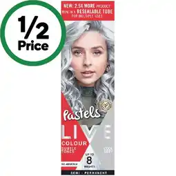 Woolworths Schwarzkopf Live Colour Ultra Brights or Pastels Semi Permanent Hair Colour offer