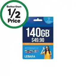 Woolworths Lebara $49.90 Starter Pack offer