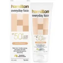 Woolworths Hamilton everyday face matte finish sunscreen spf50+ offer