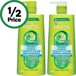 Woolworths Garnier fructis shampoo or conditioner offer