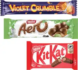 Coles Nestlé Chocolate Bar 35g-55g or Violet Crumble Chocolate Bar 50g offer