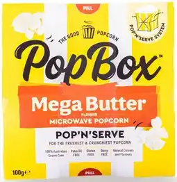 Coles Pop Box Microwave Popcorn 100g offer