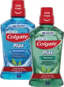 Coles Colgate Plax Mouthwash 500mL offer