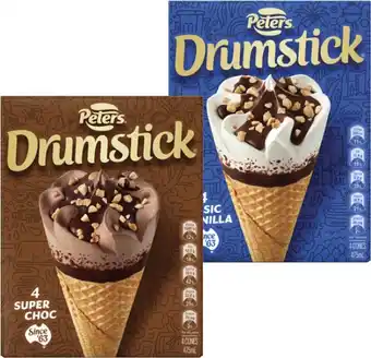 Coles Peters Drumstick 4 Pack-6 Pack 475mL-490mL offer