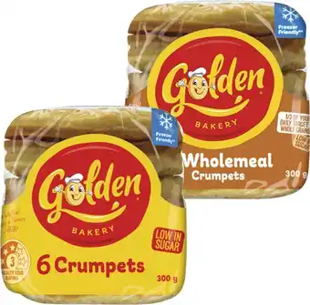 Coles Golden Crumpet Rounds 6 Pack 300g offer