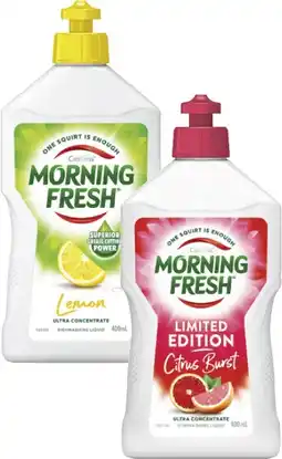 Coles Morning Fresh Dishwashing Liquid 400mL offer