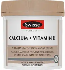 Coles Swisse Ultiboost Calcium + Vitamin D Tablets 150 Pack^ offer