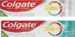 Coles Colgate Total Advanced Antibacterial Toothpaste 200g offer