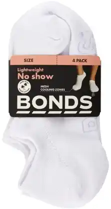 Coles Bonds Women's Logo Light No Show Socks 4 Pack offer