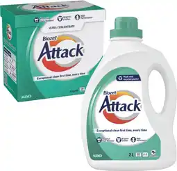 Coles Biozet Attack Regular Laundry Liquid 2 Litre or Powder 2kg offer