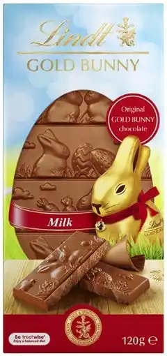 Coles Lindt Gold Bunny Block 120g offer